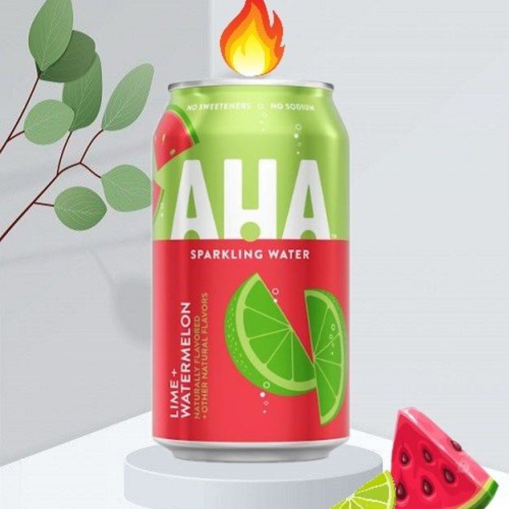 12oz Candle AHA Sparkling Water Lime & Watermelon Handcrafted in Tennessee Scent